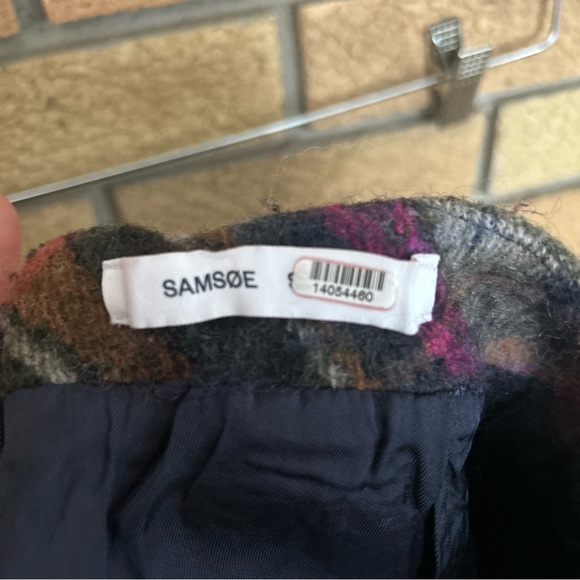 RTR Samsoe Samsoe Agathe Tartan Plaid Miniskirt 100% Virgin Wool Size Small - Picture 3 of 7